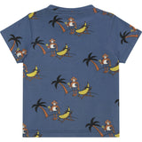 Animated Monkey Print Short Sleeve T-Shirt