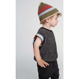 Chunky Ribbed Knit Striped Elastic Fit Beanie Hat