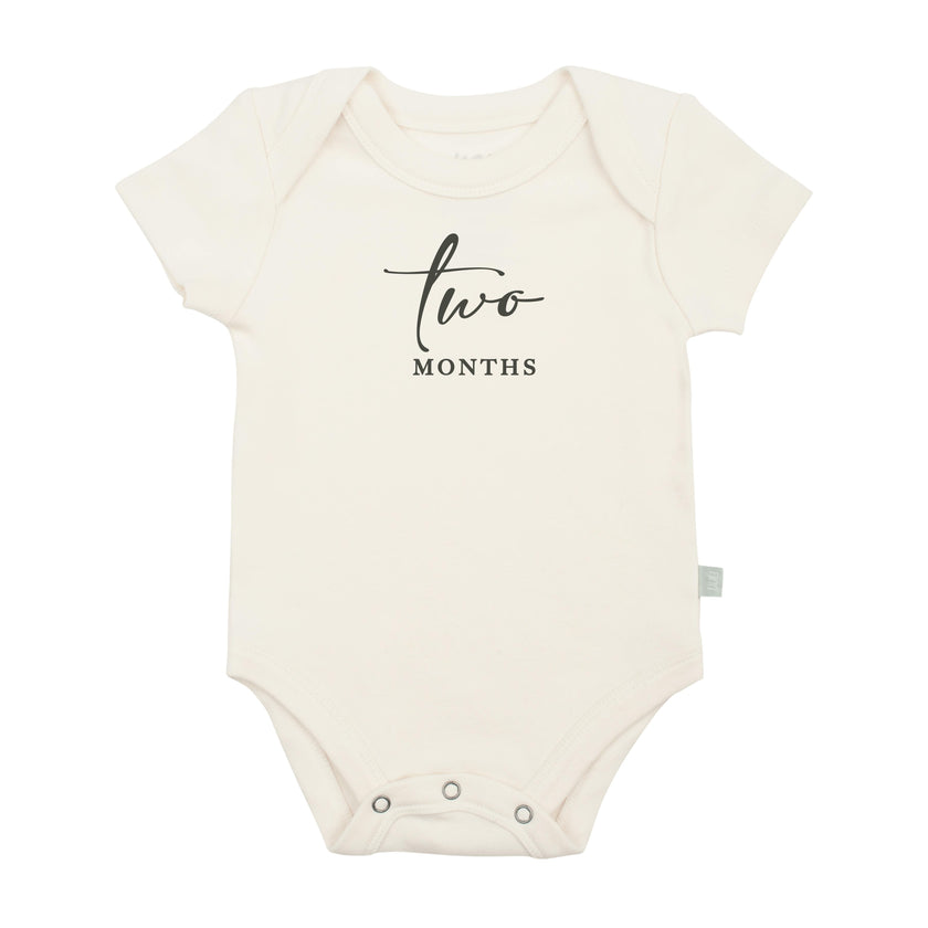 graphic bodysuit | two months milestone charcoal