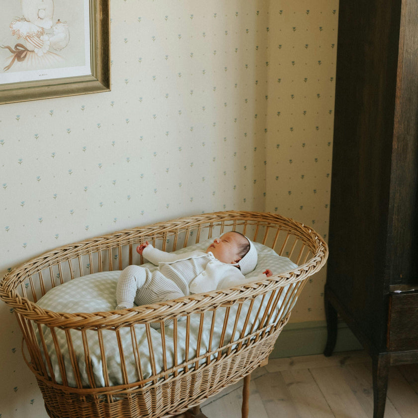 Picnic Gingham Crib Sheet - Green