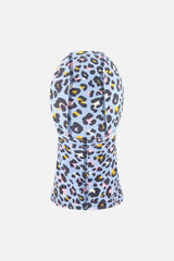 Brushed Jersey Balaclava Blue Leopard Print
