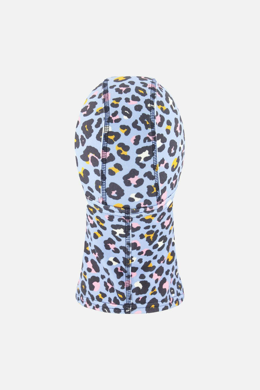 Brushed Jersey Balaclava Blue Leopard Print