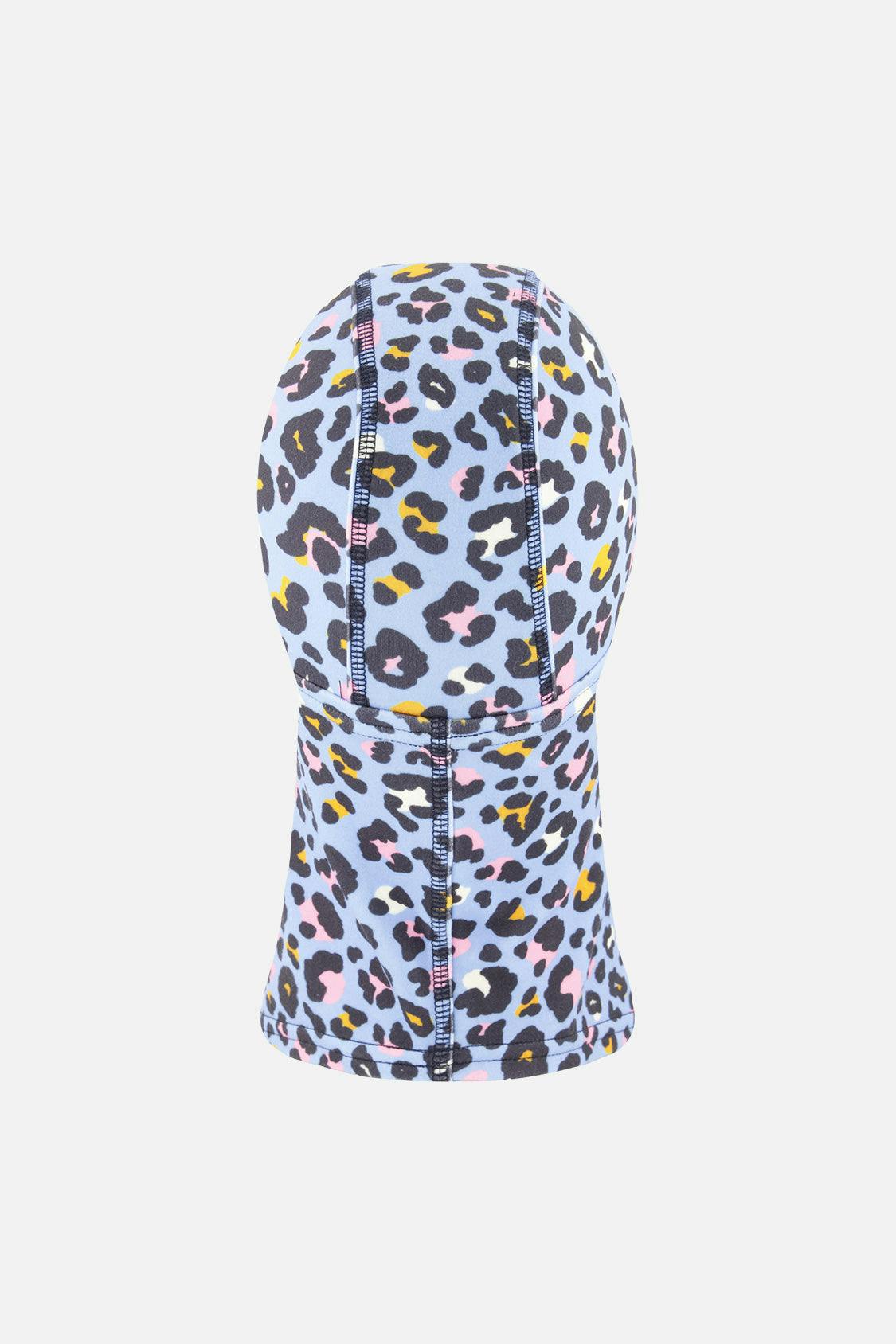 Brushed Jersey Balaclava Blue Leopard Print