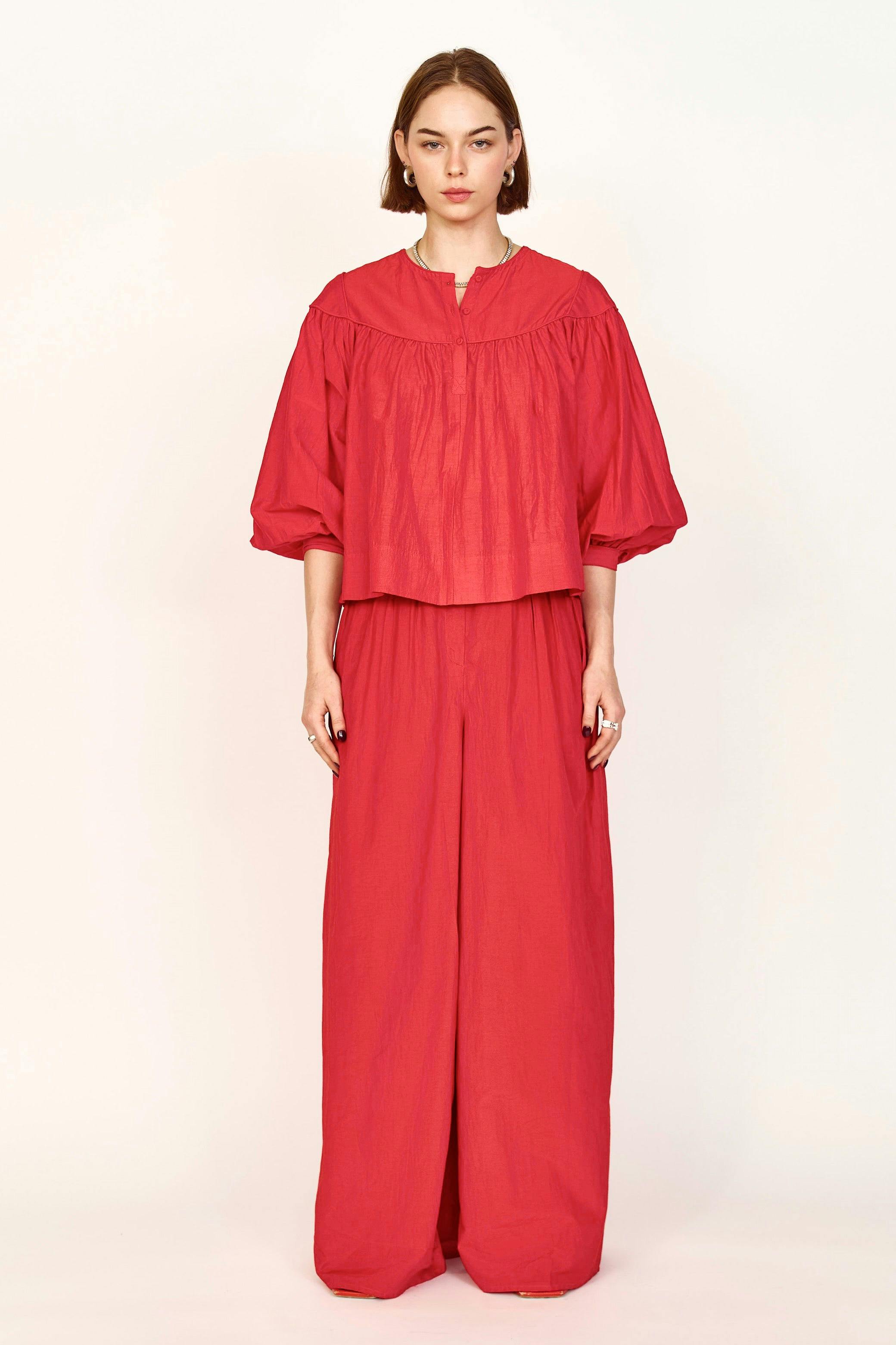 Oslo Blouse in Red