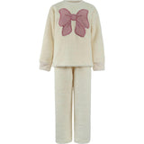 Women's Big Bow Crystal Fuzzy Set