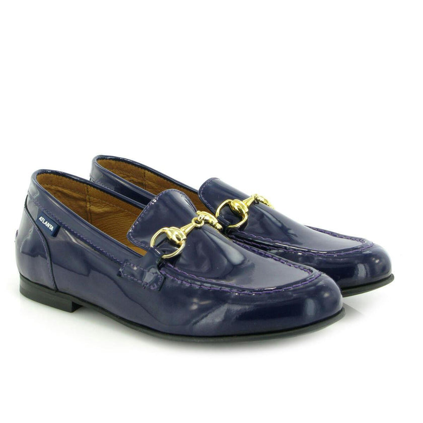 Teresa Buckle - navy blue patent