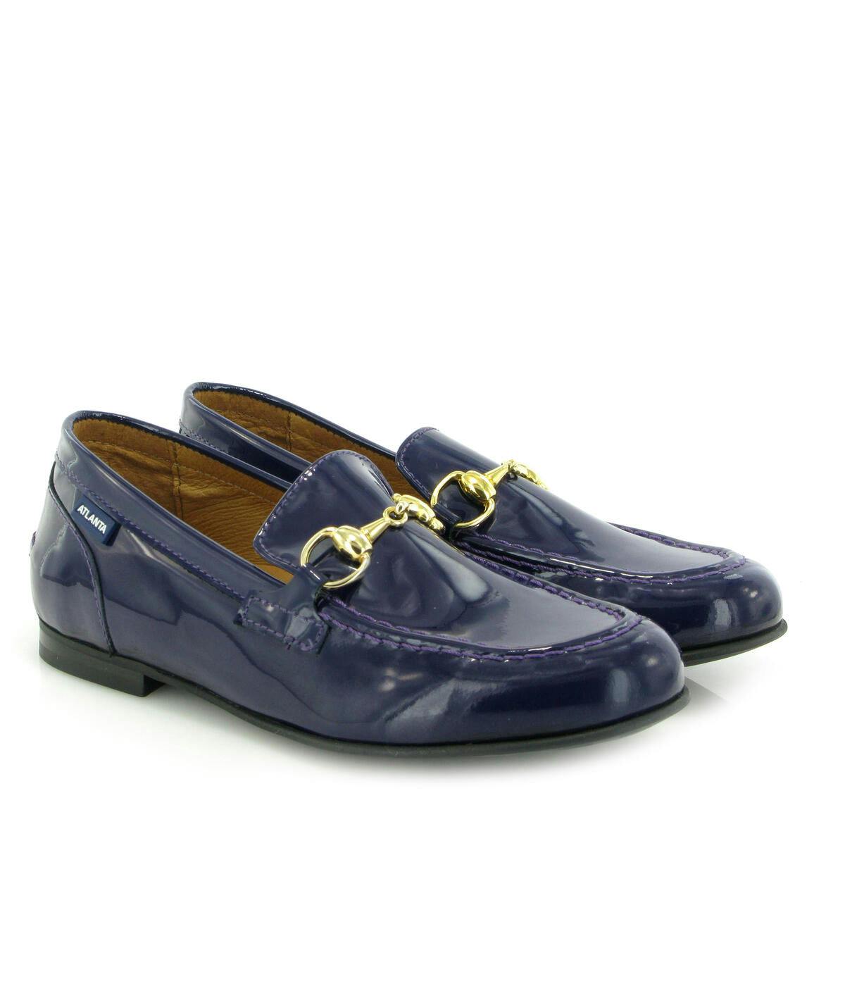 Teresa Buckle - navy blue patent