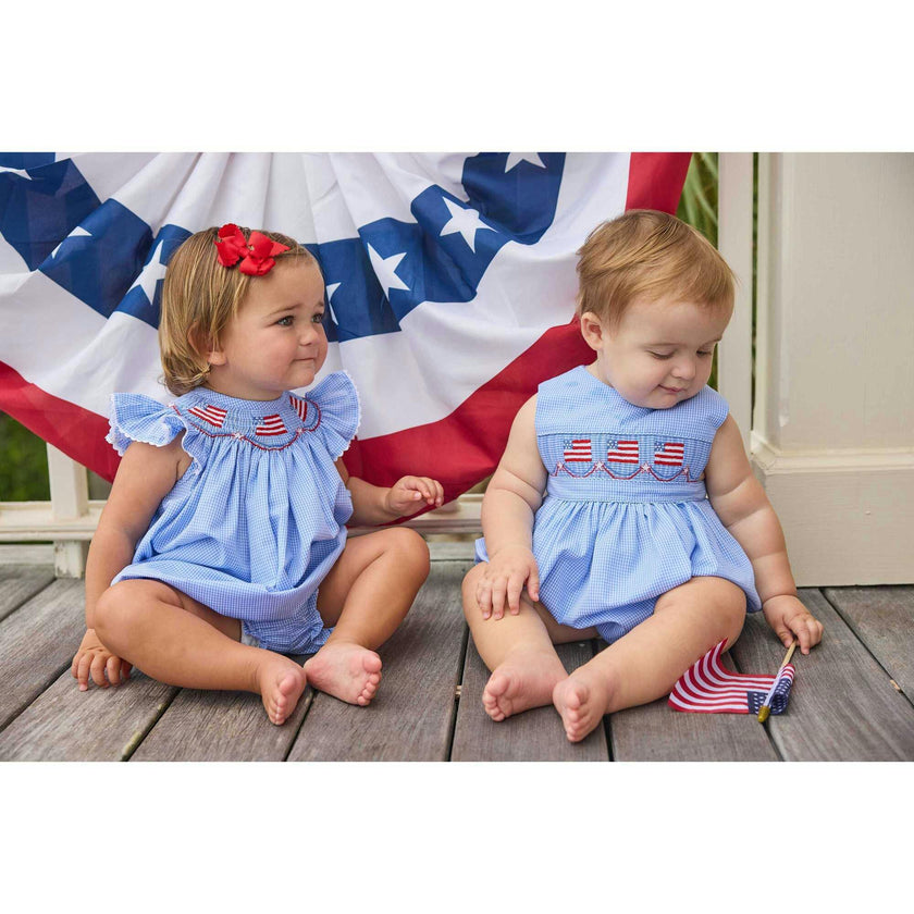 Smocked Apron Bubble - Flags