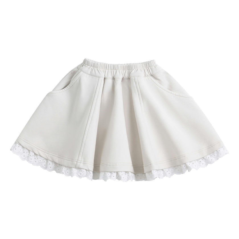 Cream Ruffle Skirt Set