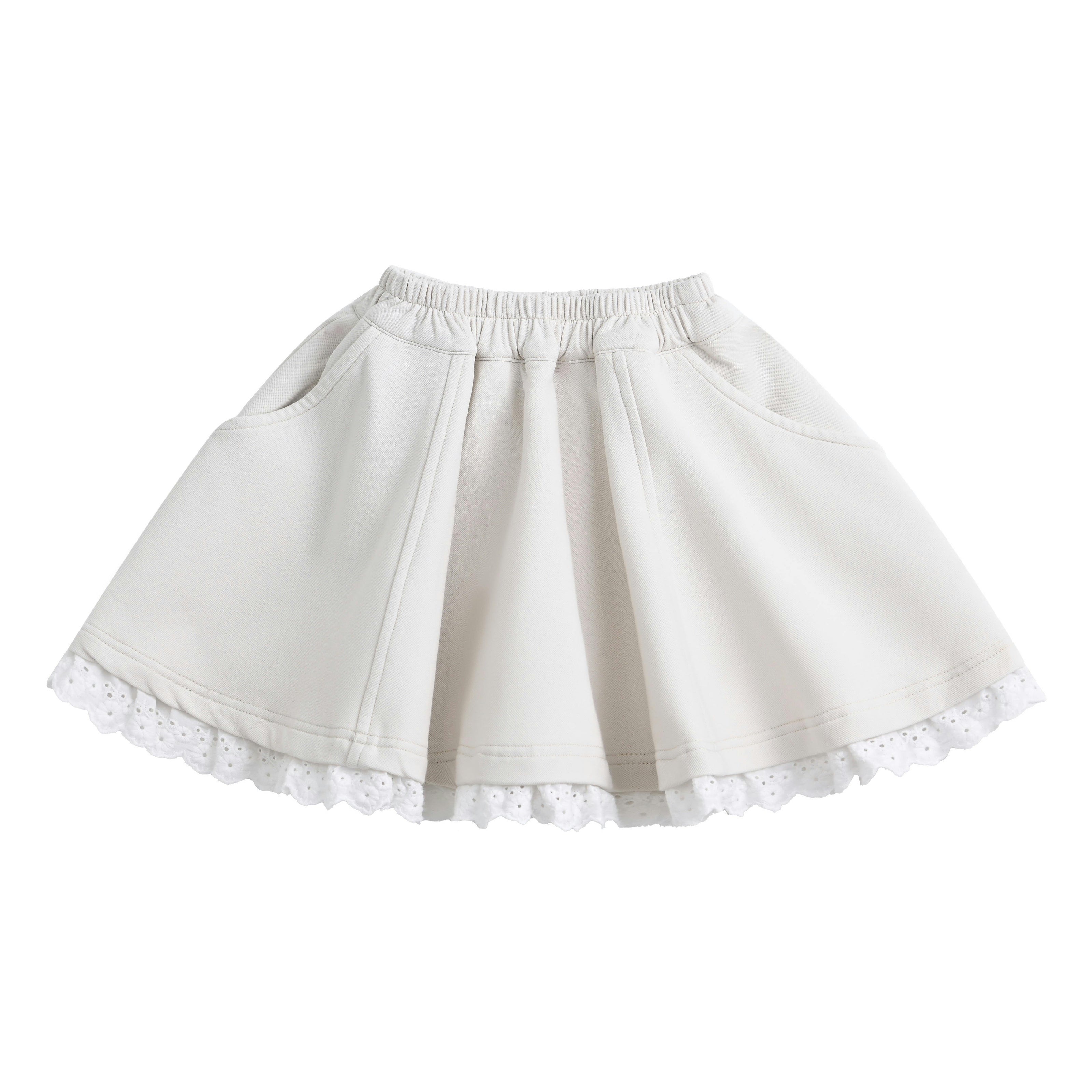Cream Ruffle Skirt Set