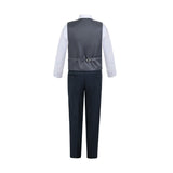 Gray Serge Formal Vest & Bow Tie Suit Set