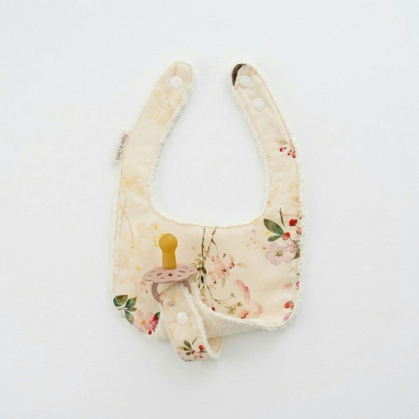 Soothe & Snap Pacifier Bib | Ivory Botanical