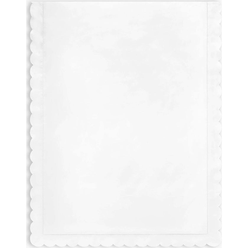Scalloped Starlight Baby Duvet, White