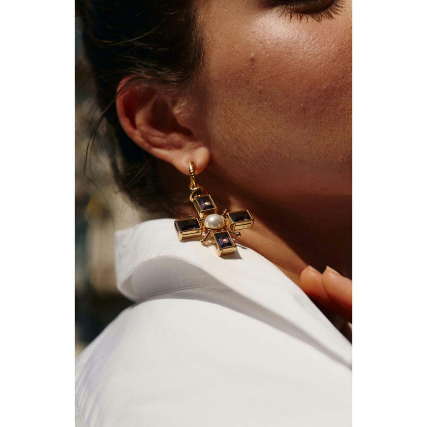 Byzantine Cross Earrings