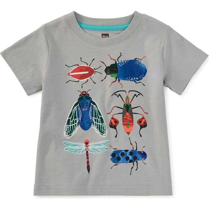 Insect Assortment Graphic Tee, Grey
