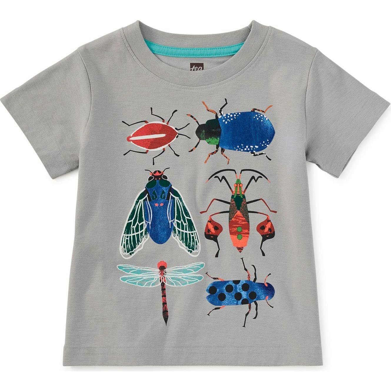 Insect Assortment Graphic Tee, Grey