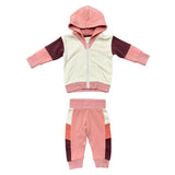 Girls Long Sleeve Track Set in Mellow Rose
