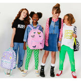 Checkered Pattern Backpack With Patches