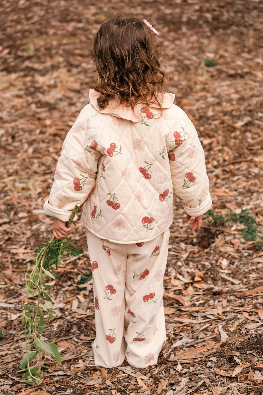Quilted Jacket in Cherry Bloom