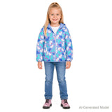 Reversible Color-Changing Puffer Jacket | Blue Floral