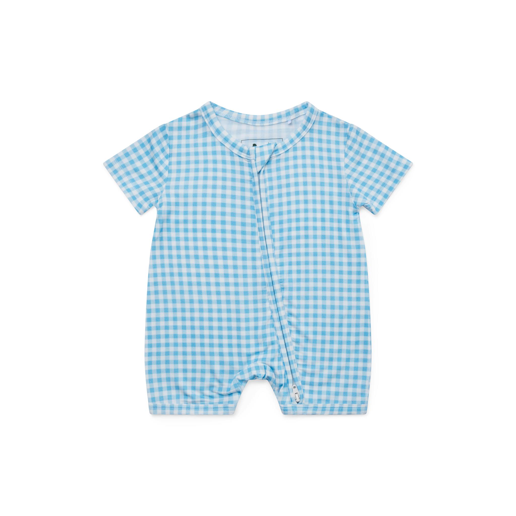 Harbor Gingham Short Sleeve & Shorts Bamboo Sleeper