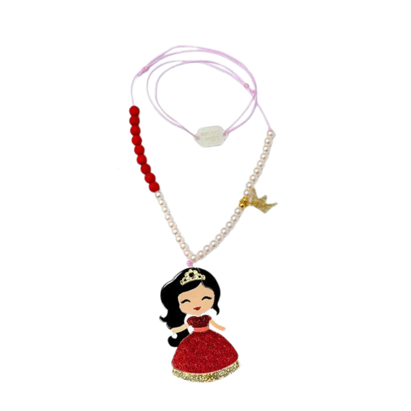 Cute Doll Red Dress Necklace