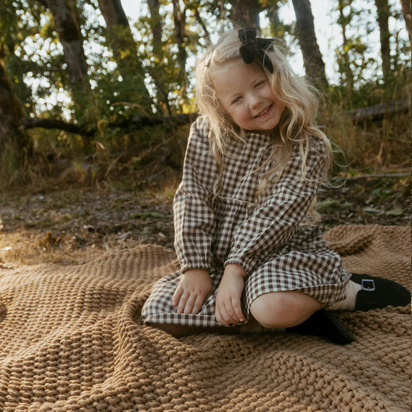 Organic Long Sleeve Tiered Dress