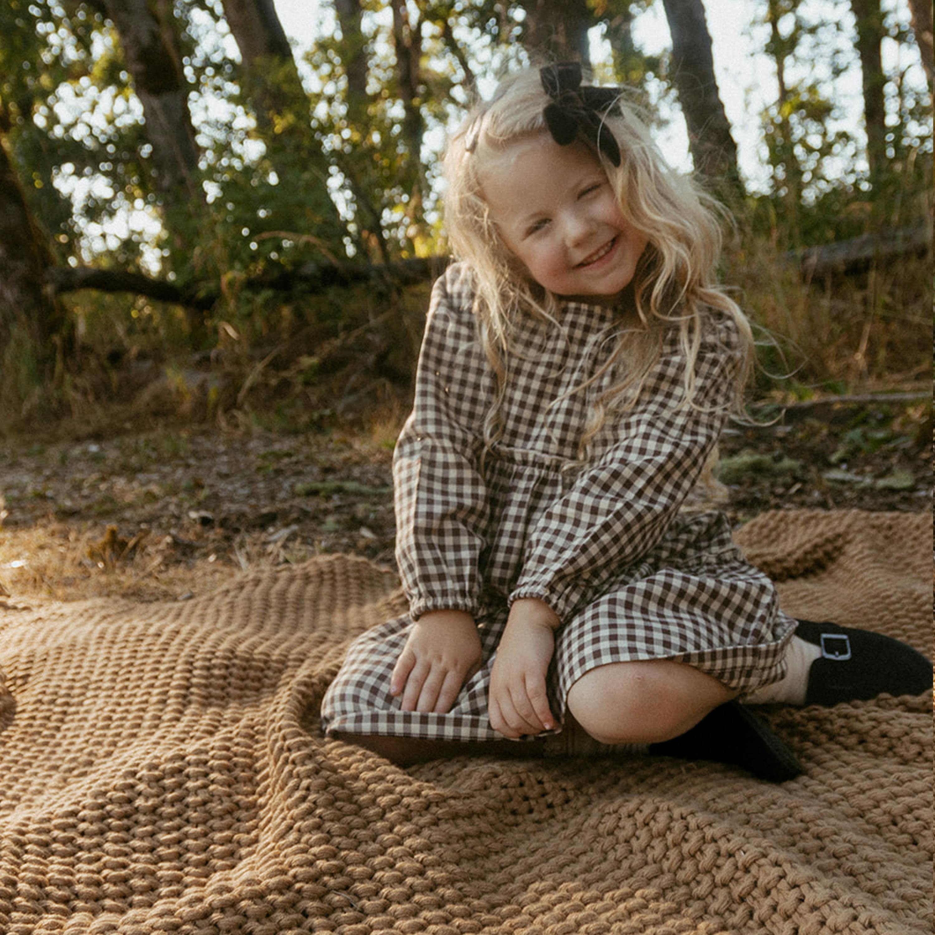 Organic Long Sleeve Tiered Dress