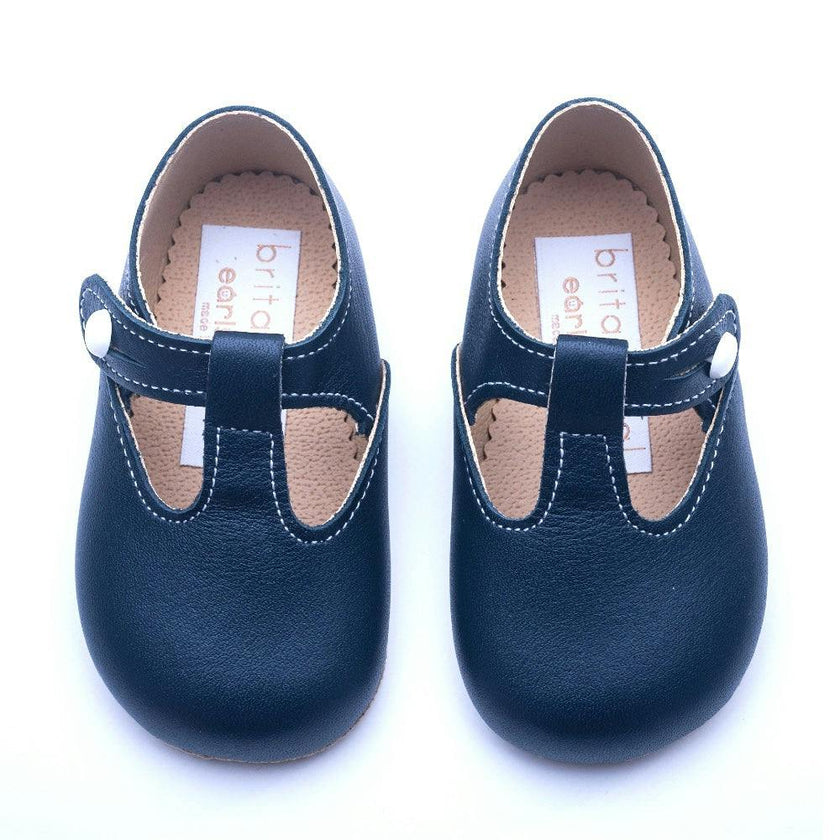 Alex British Pre-Walker Baby Shoes - Navy Blue