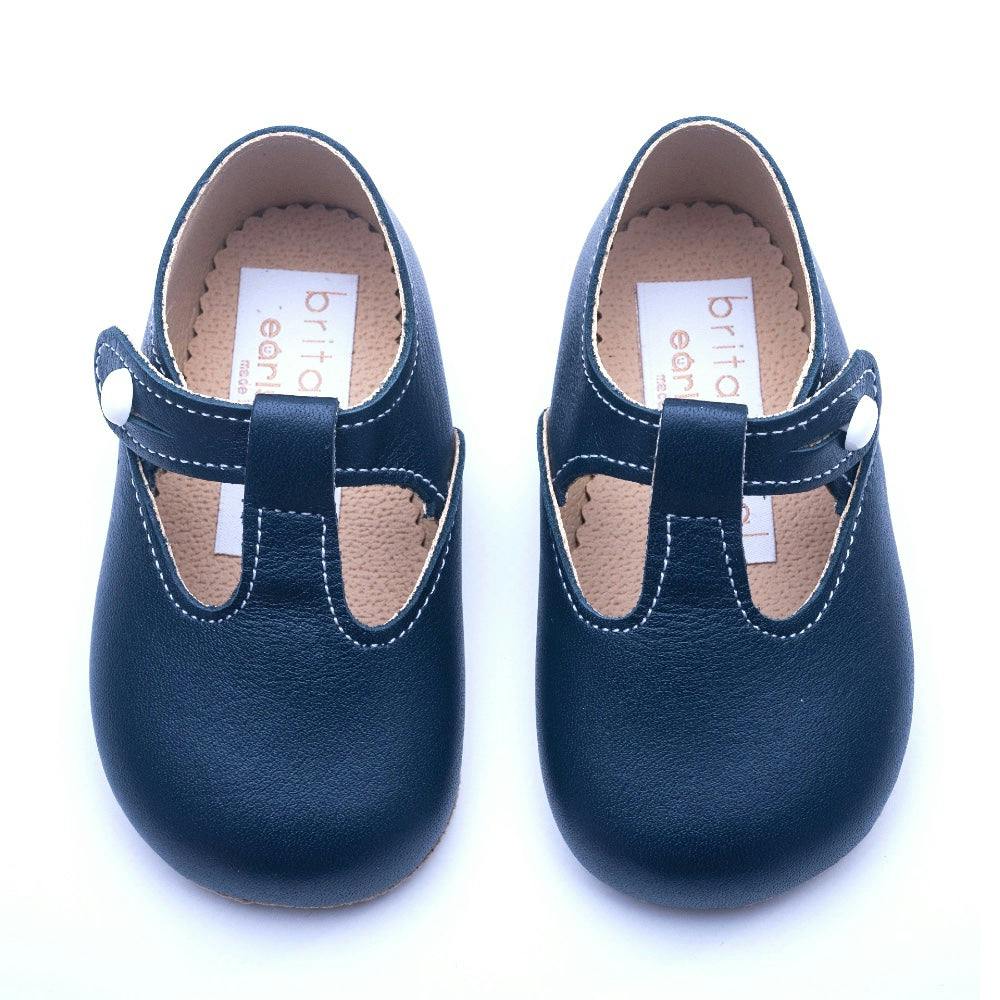 Alex British Pre-Walker Baby Shoes - Navy Blue