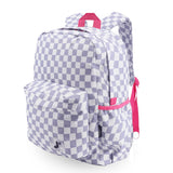 Oz Daypack Backpack with 22oz Flowee Water Bottle in Lavender Checkers