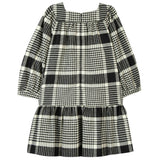 Retro Houndstooth Cotton-Blend Dress
