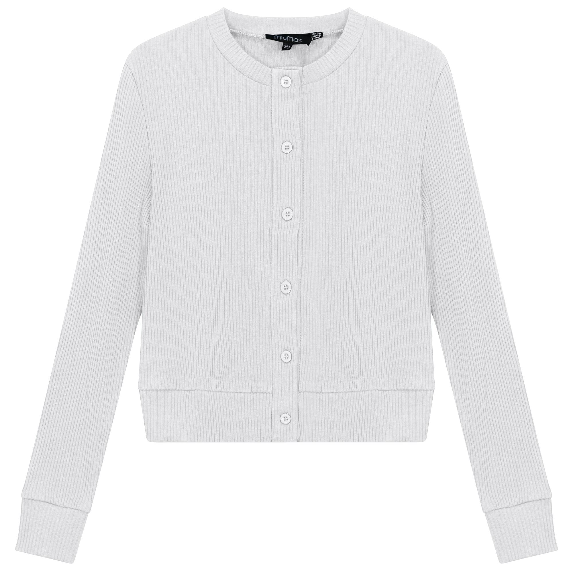 Cropped Ribbed Cardigan