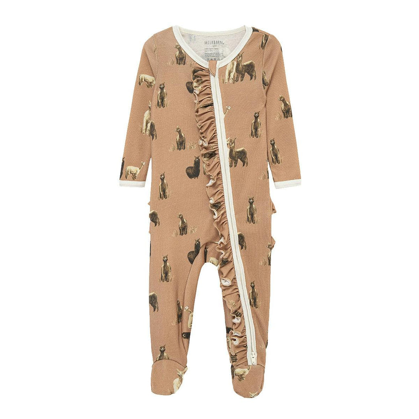 Organic Cotton Ruffle Footed Romper