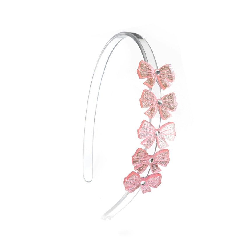 SPR - Bows Glitter Pink Headband