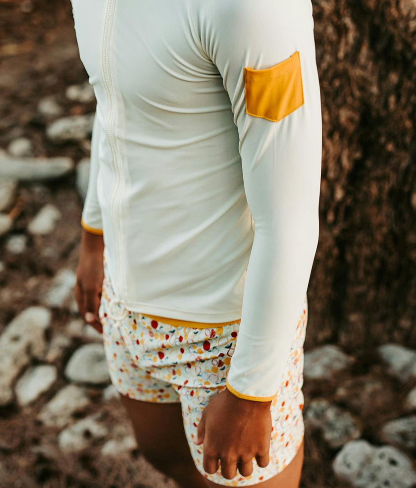Leo Rashguard Ivory And Sicilian Yellow