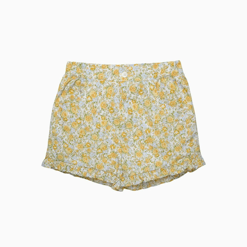 Rosie Floral Shorts in Yellow Rose Floral