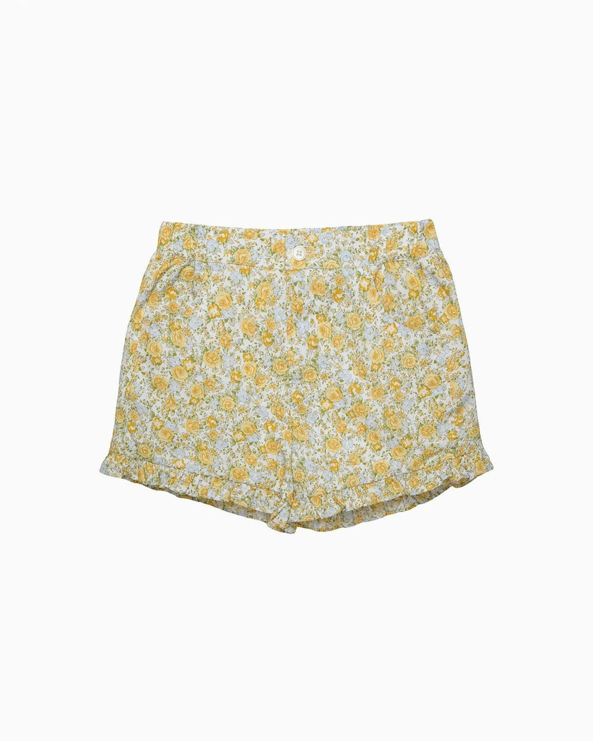 Rosie Floral Shorts in Yellow Rose Floral