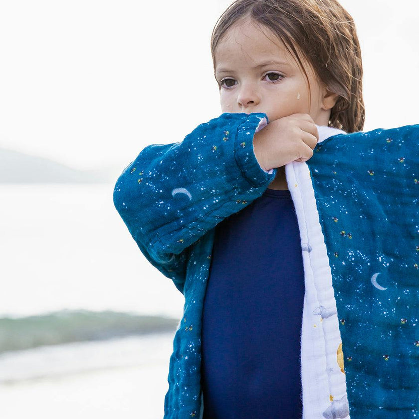 Certified Organic Muslin Reversible Bath Robe