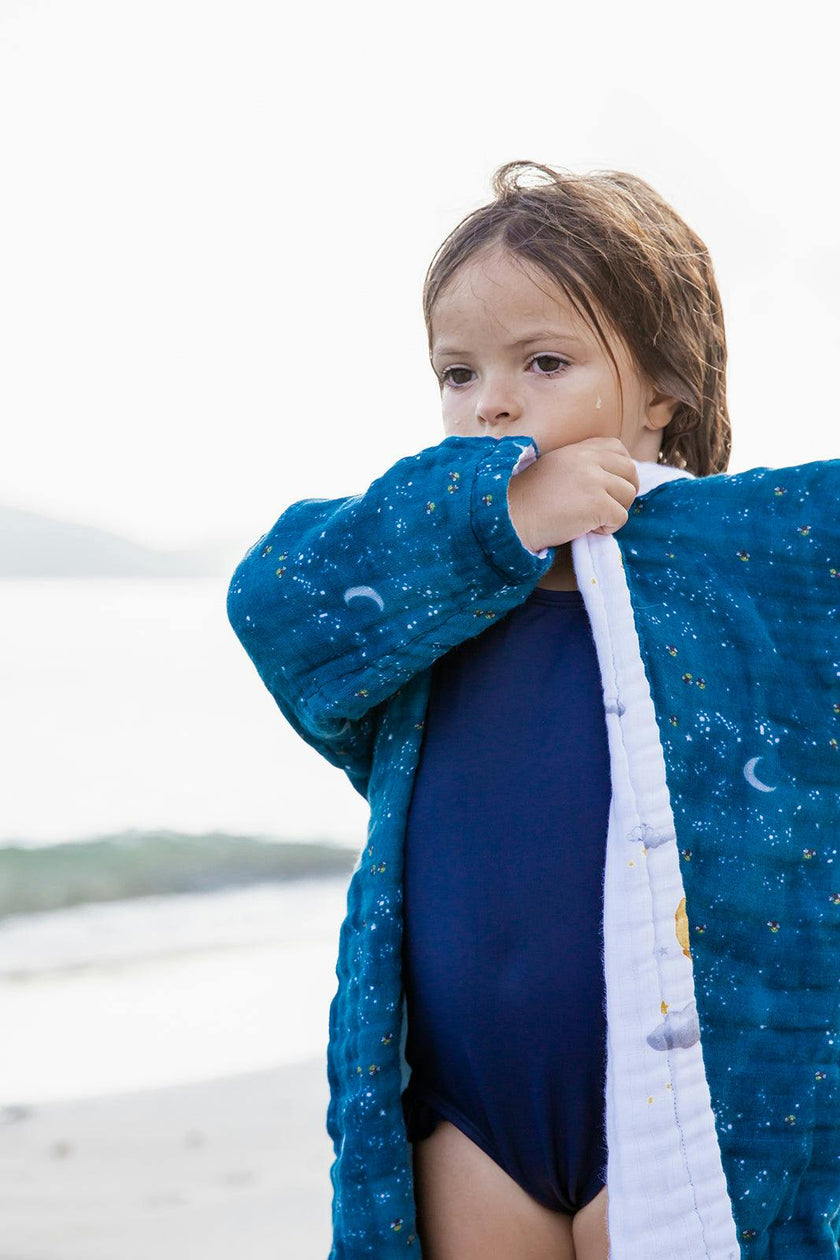 Certified Organic Muslin Reversible Bath Robe