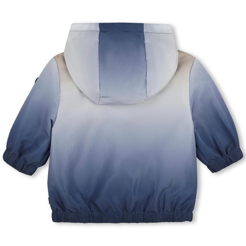 Blue Gradient Hooded Windbreaker