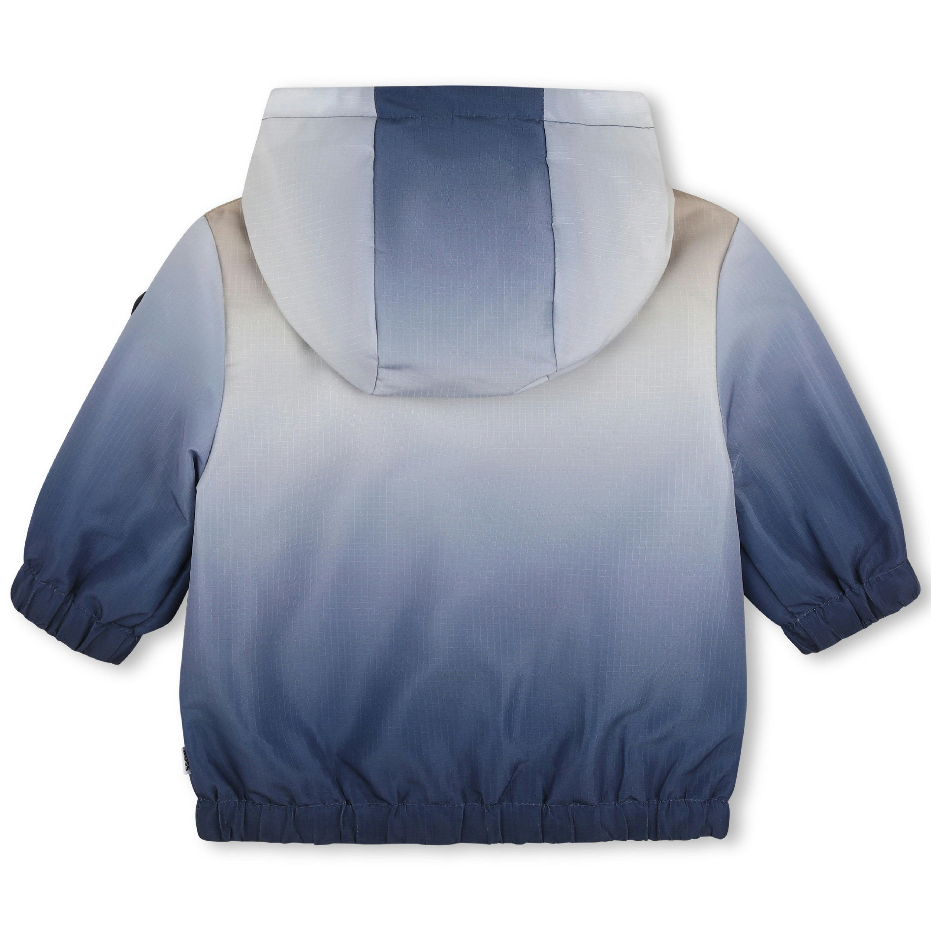 Blue Gradient Hooded Windbreaker