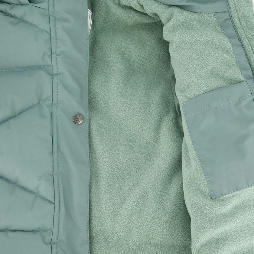 Long Winter Puffer Coat Sage Green