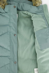 Long Winter Puffer Coat Sage Green