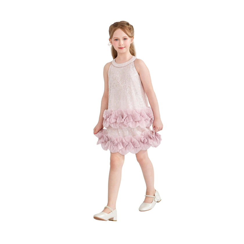 Light Pink Ameliora Ruffle Skirt Set
