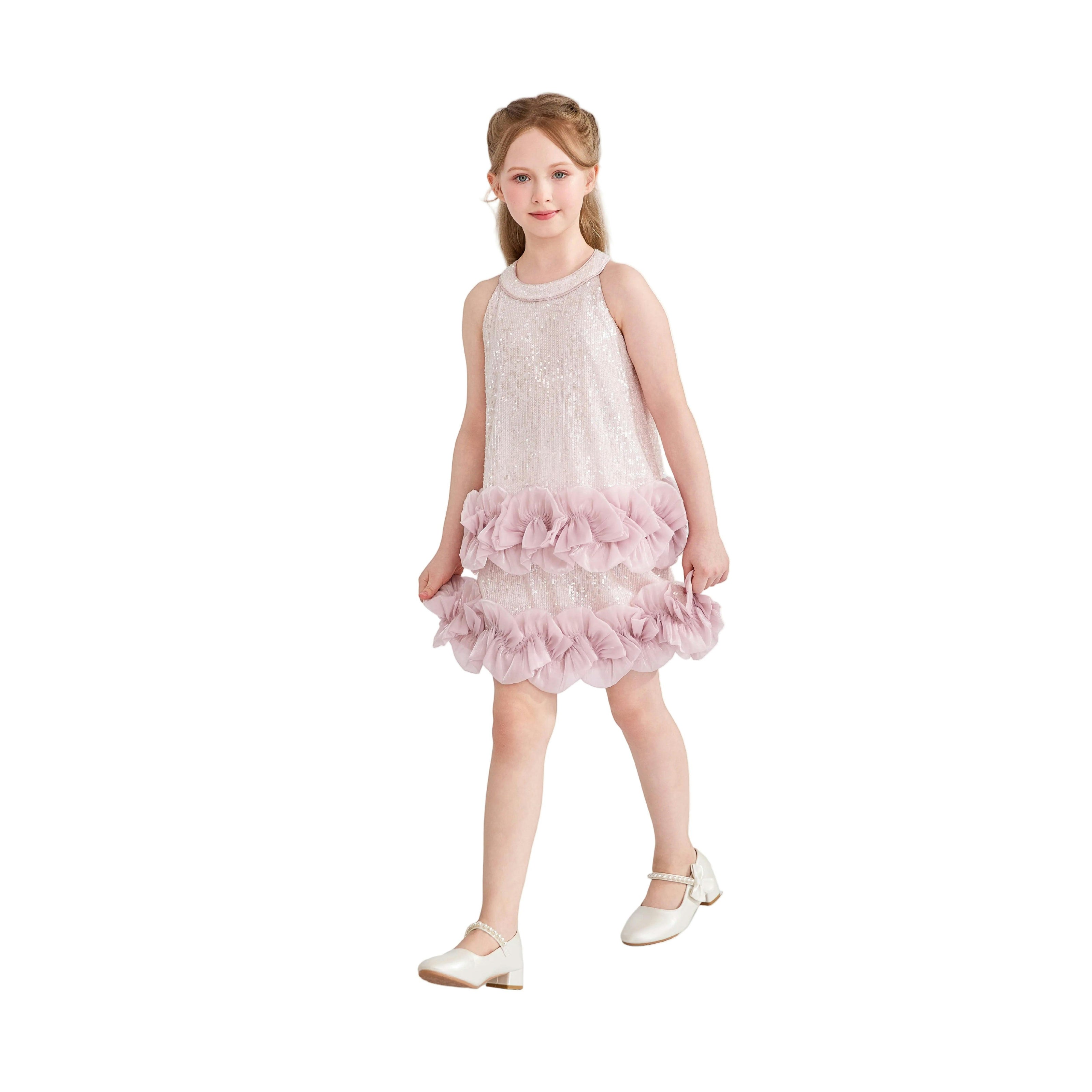 Light Pink Ameliora Ruffle Skirt Set