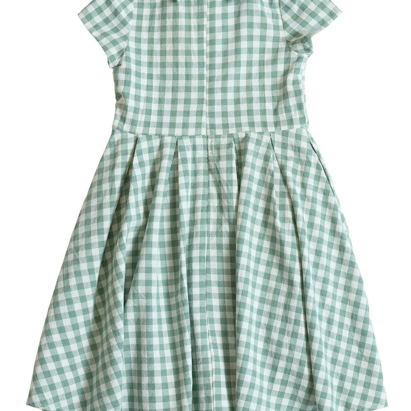 Mini Amber Dress in Sage Gingham