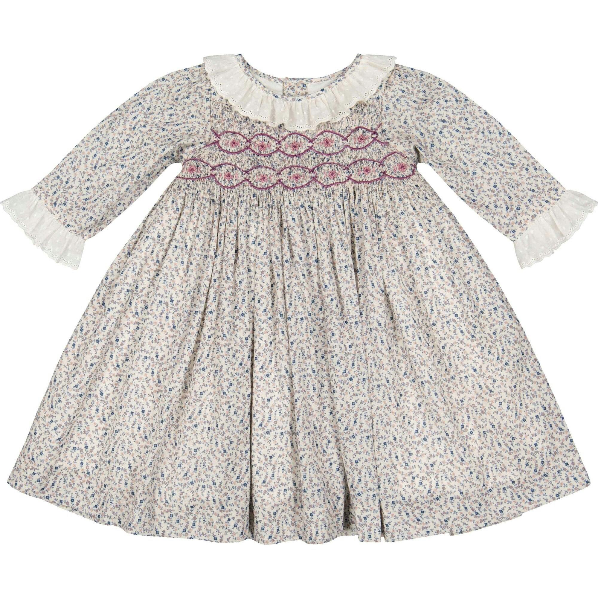 Isadora Floral Long Sleeve Smocked Dress