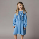 Organic Ruffle Bodice Sweater Dress