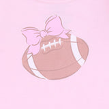 Football Bow Stripe - Long Sleeve Ruffle Tee and Baby Bells